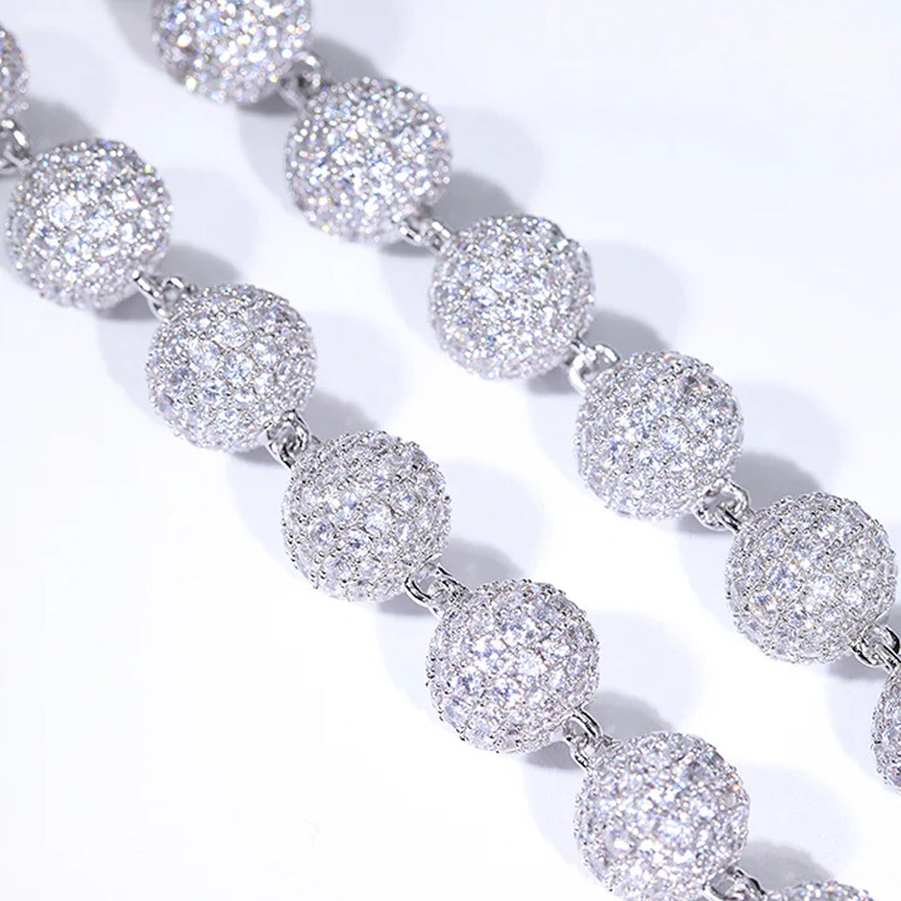 Moissanite Diamond Hip Hip Luxury Ball Chain For Him