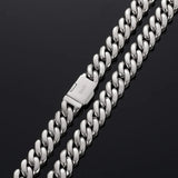 VVS1 Clarity Moissnaite Diamond Round Cut Cuban Liked Chain