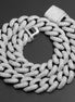 Sterling Silver Iced Out Moissanite Cuban Link Hip Hop Chain