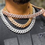 22mm Moissanite Iced Out Cuban Chain For Men's
