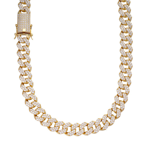 D Color Moissanite Round Cut Hip Hop Chain For Men's