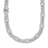 Lab Created Moissnaite 925 Silver Cuban Chain