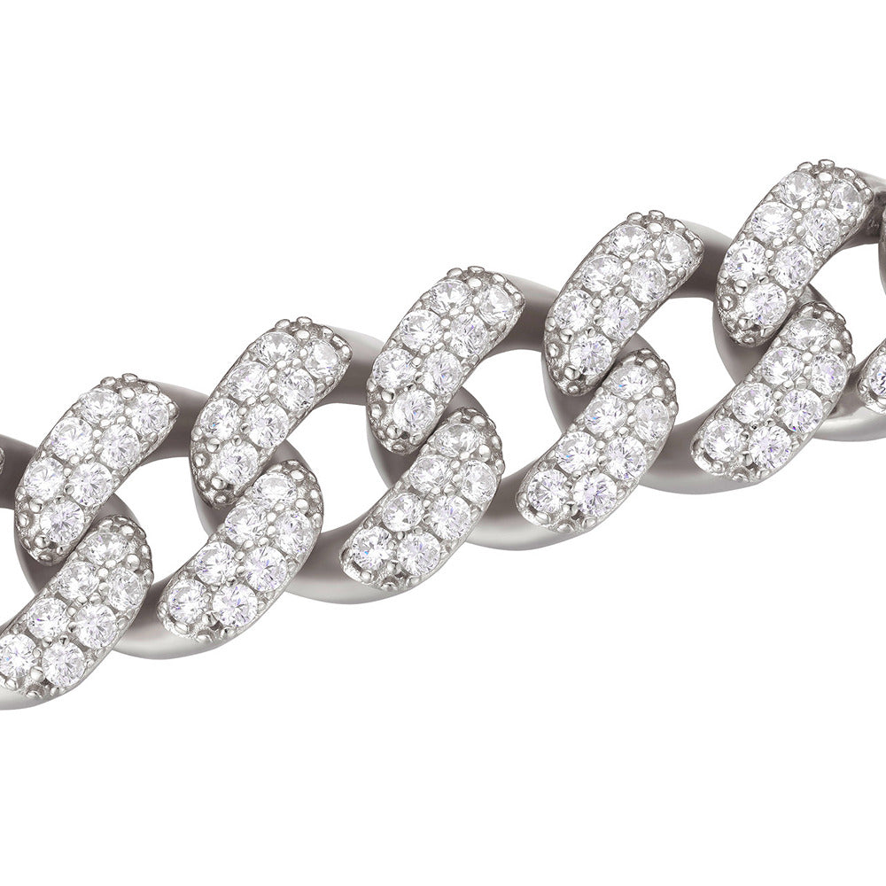 Iced Out Moissanite Diamond Cuban Chain