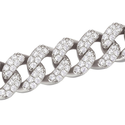 Iced Out Moissanite Diamond Cuban Chain