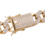 D Color Moissanite Round Cut Hip Hop Chain For Men's