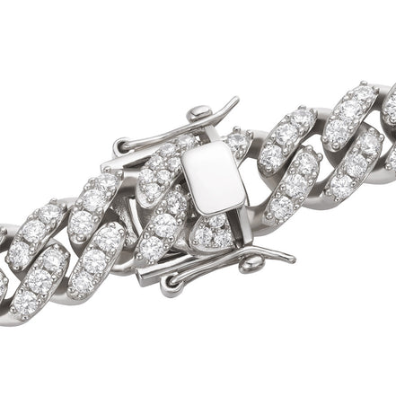 925 Silver Moissanite Diamond Chain