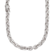 Ice Out Moissanite Rolo Style Cuban Chain For Men's