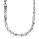 Ice Out Moissanite Rolo Style Cuban Chain For Men's