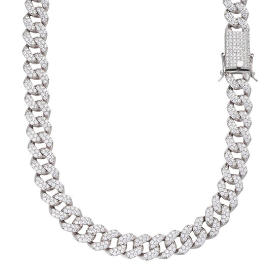 Iced Out Moissanite Diamond Cuban Chain
