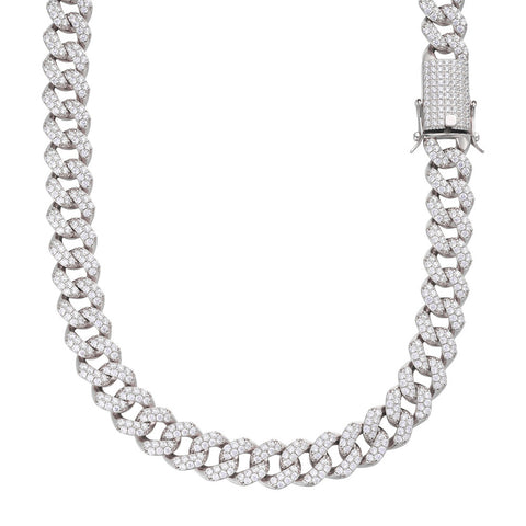 Iced Out Moissanite Diamond Cuban Chain