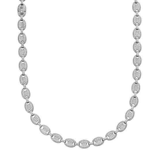 Moissanite Diamond Iced Out Puffed Chain For Men's