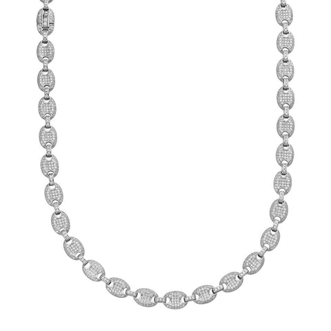 Moissanite Diamond Iced Out Puffed Chain For Men's