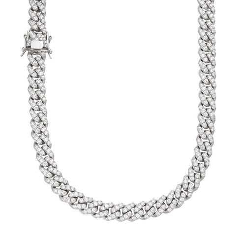 925 Silver Moissanite Diamond Chain