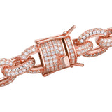 Elongated Rolo Link Chain Moissnaite Diamond Chain