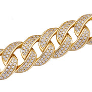 Iced Out Moissnaite Diamond Cuban Chain For Men's