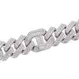 Lab Created Moissnaite 925 Silver Cuban Chain