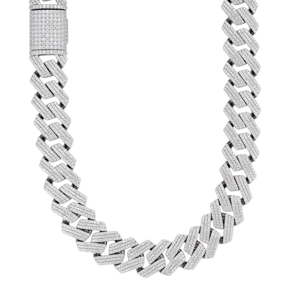 22MM Iced Out Moissnaite Cuban Link Hip Hop Chain