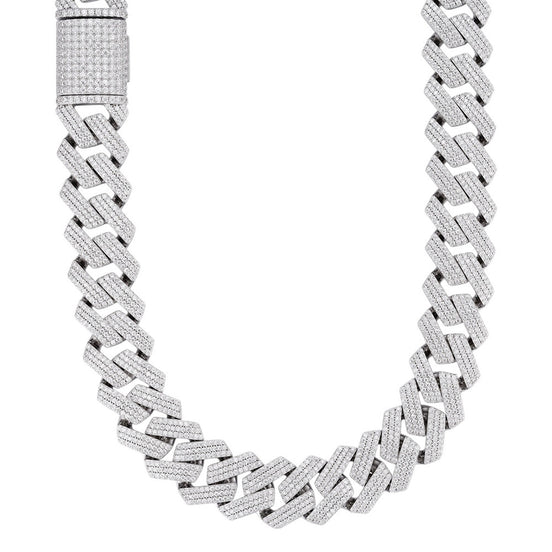 22MM Iced Out Moissnaite Cuban Link Hip Hop Chain