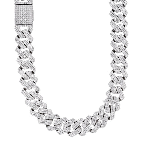 22MM Iced Out Moissnaite Cuban Link Hip Hop Chain