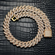 Iced Out Luxury Moissanite Cuban Chain For Men's
