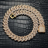 Iced Out Luxury Moissanite Cuban Chain For Men's