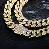 925 Sterling Silver VVS1 Moissanite Miami Cuban Link Chain For Him