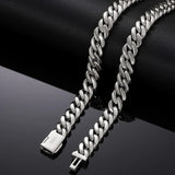 VVS1 Clarity Moissnaite Diamond Round Cut Cuban Liked Chain