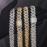 Iced Out Luxury Moissanite Cuban Chain For Men's