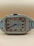 Arabic Dial Fully Moissanite Dual Tone Wrist Watch