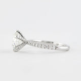 Halo Pave Solitaire Round Cut Moissanite Wedding Ring For Bride