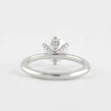 Halo Pave Solitaire Round Cut Moissanite Wedding Ring For Bride