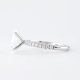 Oval Cut Pave Set Moissanite Diamond Fancy Ring