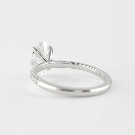 Oval Cut Pave Set Moissanite Diamond Fancy Ring