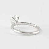 Oval Cut Pave Set Moissanite Diamond Fancy Ring