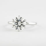 Six Prong Round Cut Solitaire Moissanite Engagement Ring