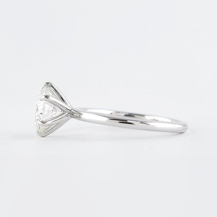 Six Prong Round Cut Solitaire Moissanite Engagement Ring