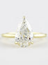 Pear Cut Hidden Halo Moissanite Engagement Wedding Ring