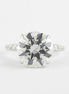 Round Cut Hidden Halo VVS1 Moissanite Ring Gift For Women