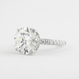 Round Cut Hidden Halo VVS1 Moissanite Ring Gift For Women