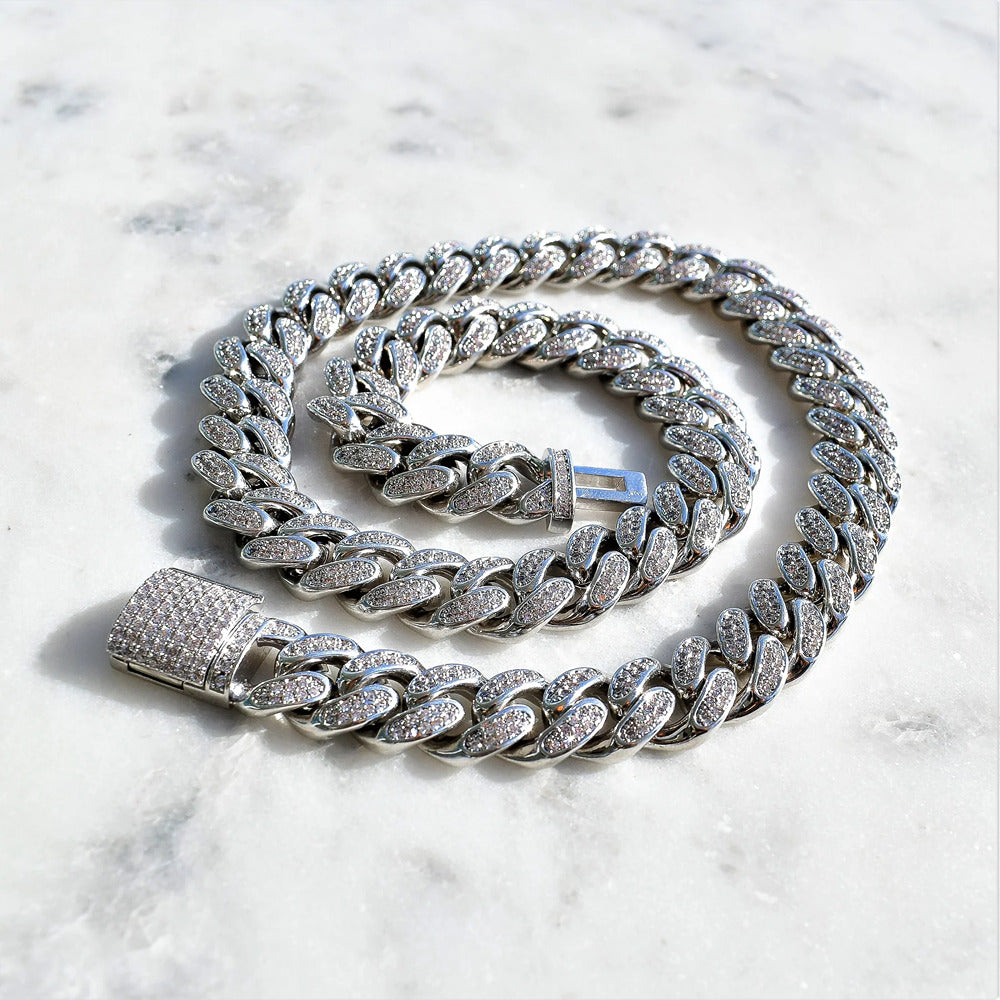 Lab Created Moissanite Luxury Hip Hop Men's Chain