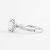 Round Cut Hidden Halo VVS1 Moissanite Ring Gift For Women