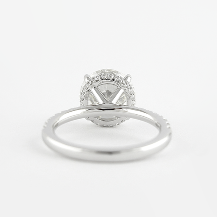 Round Cut Hidden Halo VVS1 Moissanite Ring Gift For Women