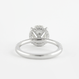 Round Cut Hidden Halo VVS1 Moissanite Ring Gift For Women