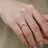 Marquise & Round Cut Chevron Style Moissanite Band