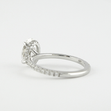 Lab Created Oval Cut Moissnaite Hidden Halo Ring