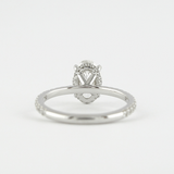 Lab Created Oval Cut Moissnaite Hidden Halo Ring