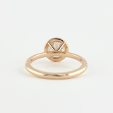 Moissnaite Round Cut Halo Solid Rose Gold Wedding Ring