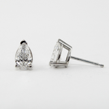 Moissanite Solitaire Pear Cut Stud Earring Valentine Day Gift