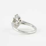 Vintage Halo Art Deco Moissanite Oval Cut Fancy Ring