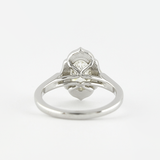 Vintage Halo Art Deco Moissanite Oval Cut Fancy Ring